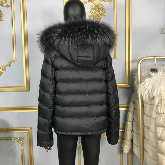 Real Rex Rabbit Fur Bubble Down Coats