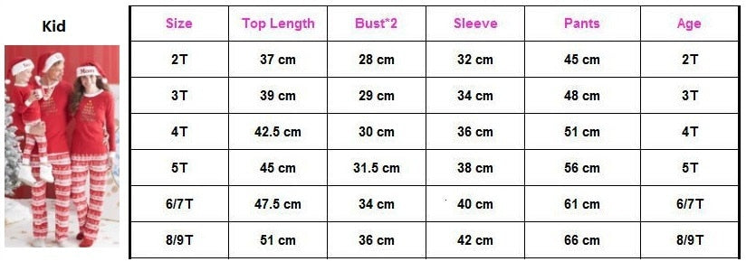 Print Christmas Family Matching Pajamas Sets