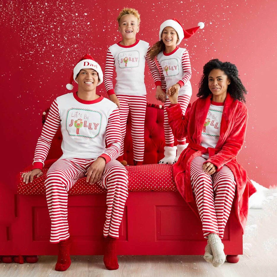 Lets Be Jolly Family Matching Christmas Pajamas Set