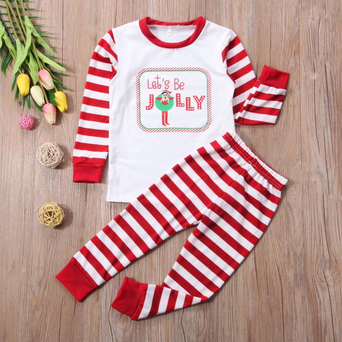 Lets Be Jolly Family Matching Christmas Pajamas Set