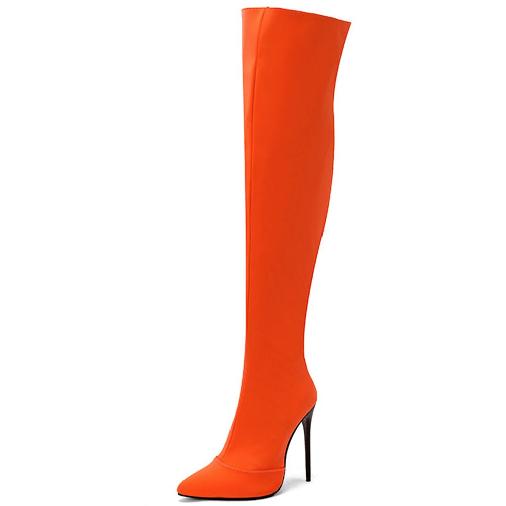 Pu Leather Over-the-knee High Heel Boots