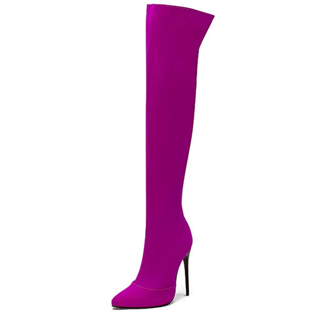 Pu Leather Over-the-knee High Heel Boots