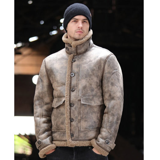 Genuine Leather Full Pelt Shearling Fur Coats