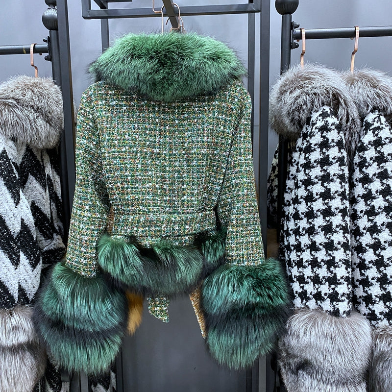Collection of Genuine Fox Fur Wool Coats