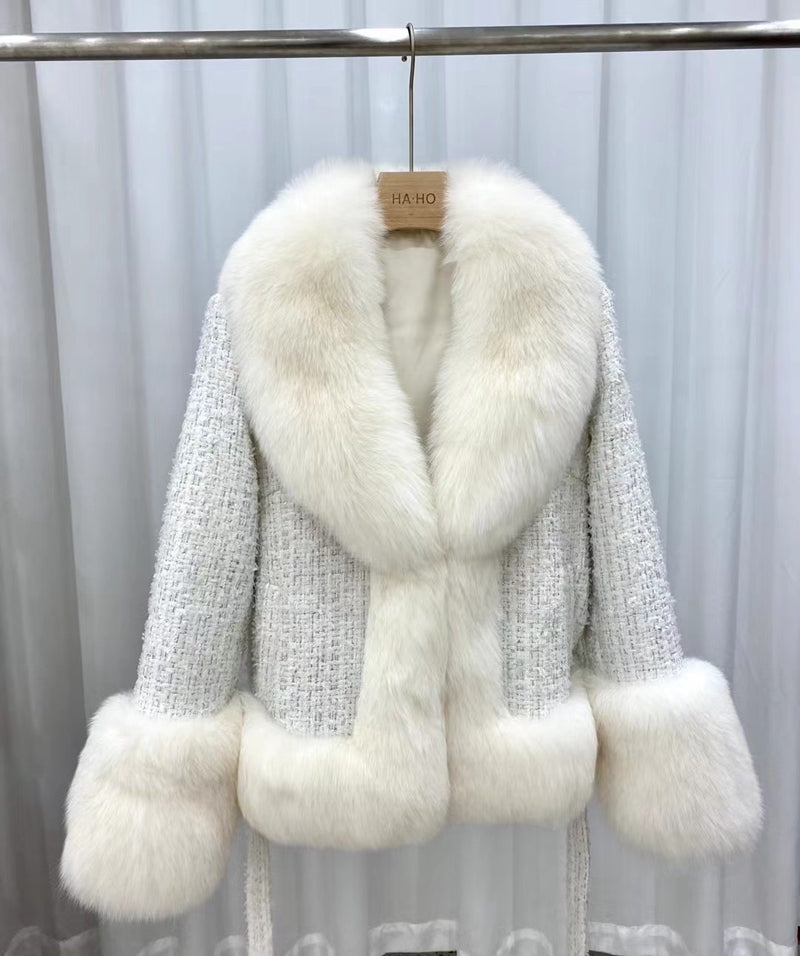 Collection of Genuine Fox Fur Wool Coats