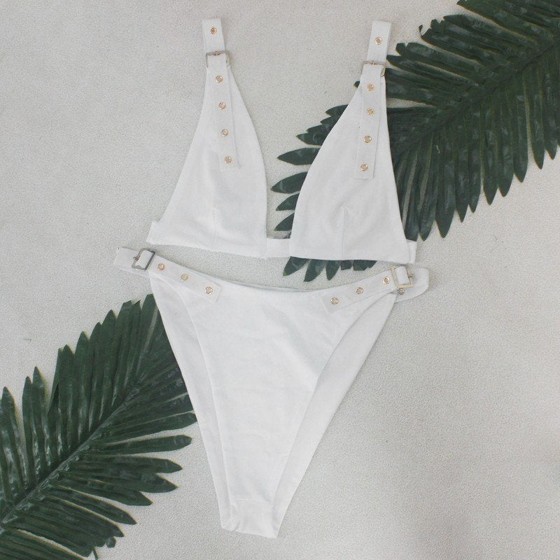 Buckle Strap Brazilian Bikini Sets