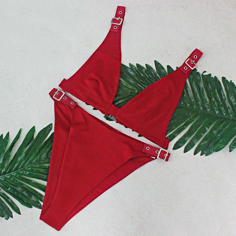 Buckle Strap Brazilian Bikini Sets