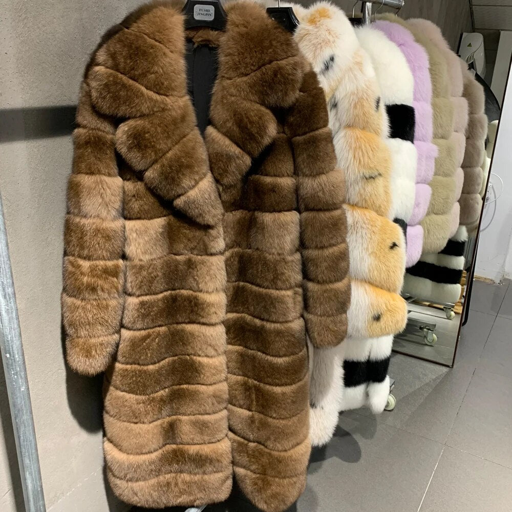 Long Real Fox Fur Coats – Elevate Swag