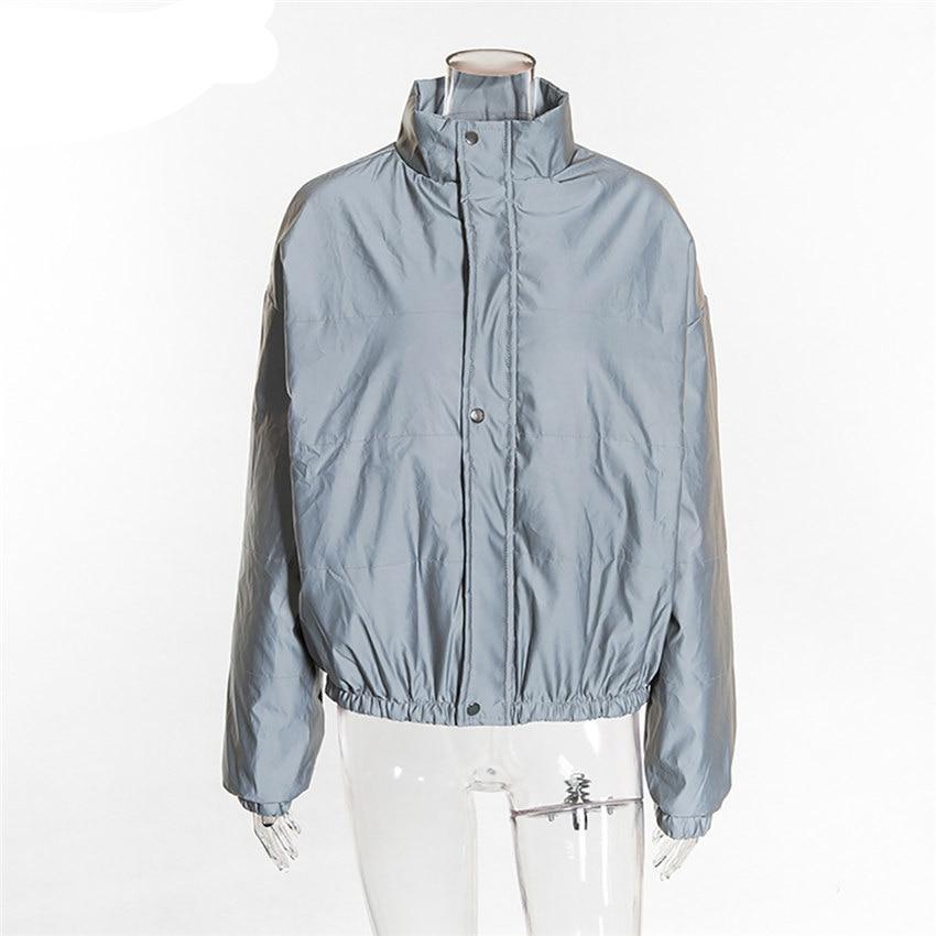 Reflective Crop Windbreaker Jacket