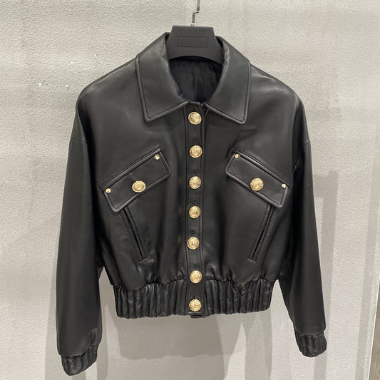 Genuine Leather Jackets Short Bombers