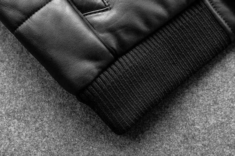 Genuine Leather Down Style Jacket