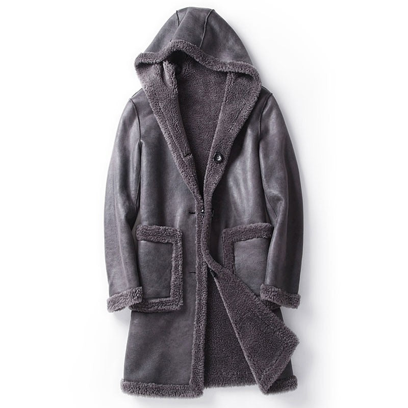 Reversible Shearling Long Coats (2 Styles)