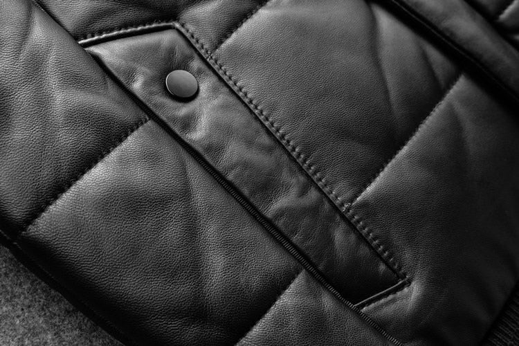 Genuine Leather Down Style Jacket