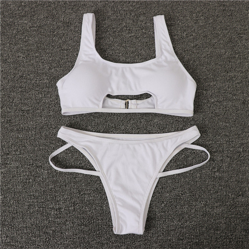 Tank Hollow Out High Cut Two Piece Sets