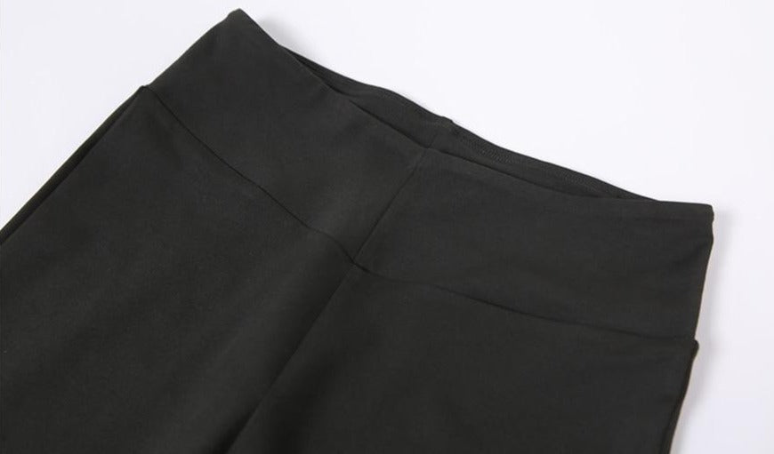 Criss-Cross Hollow Cleavage Top + Stretch Pants