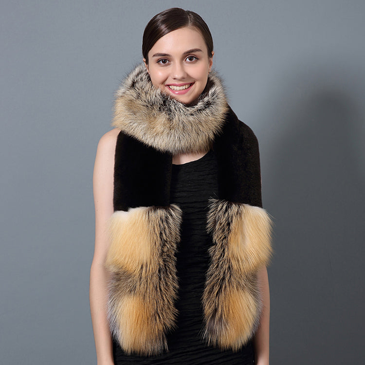 Real Natural Long Fur Scarves