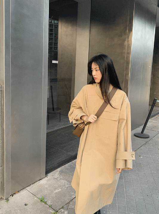 Oversized Pouch X-long Trench Coats
