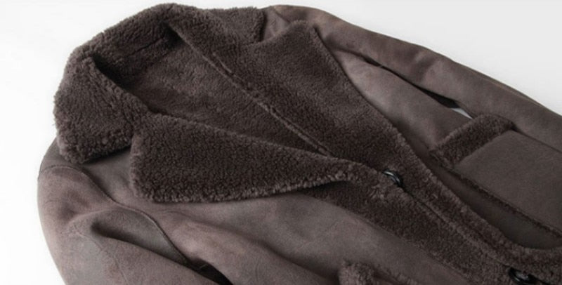 Reversible Shearling Long Coats (2 Styles)