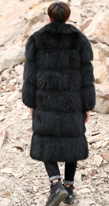 Genuine Real X-Long Fur Coats Full Pelt