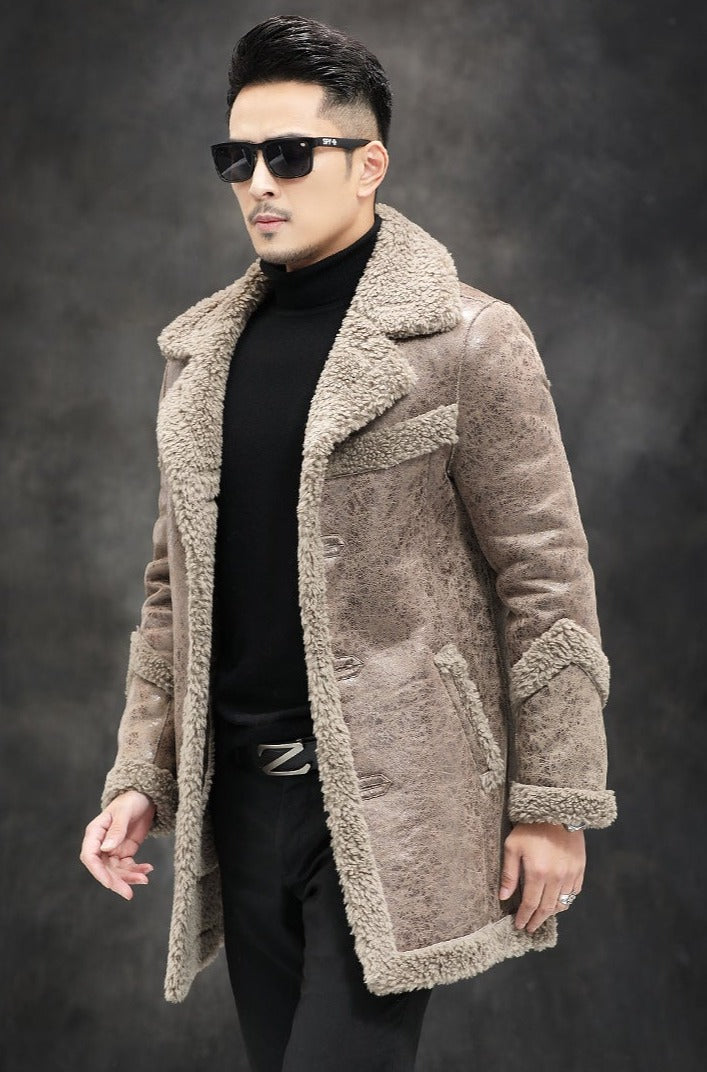 Genuine Shearing Fur Double-sided Long Coats