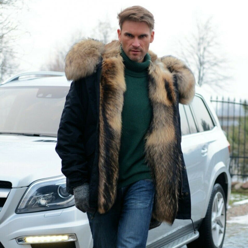 Rex Rabbit Fur Liner Fox Fur Parkas Waterproof Coats