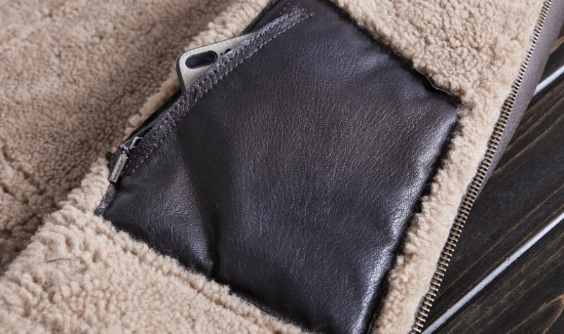 Genuine Leather Shearling Real Fur Coats (Reversible)