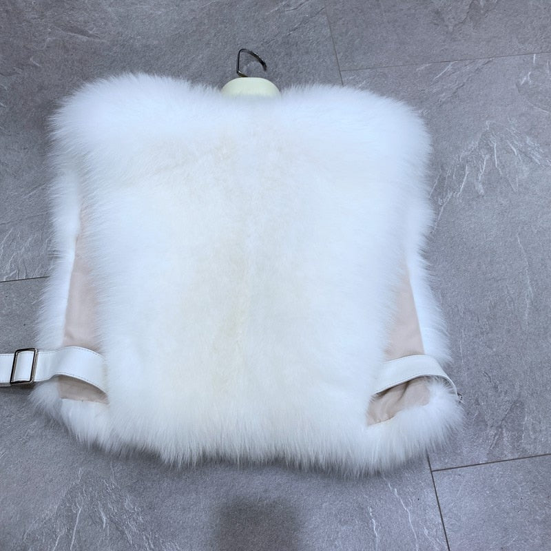 Real Fox Fur Crop Vests