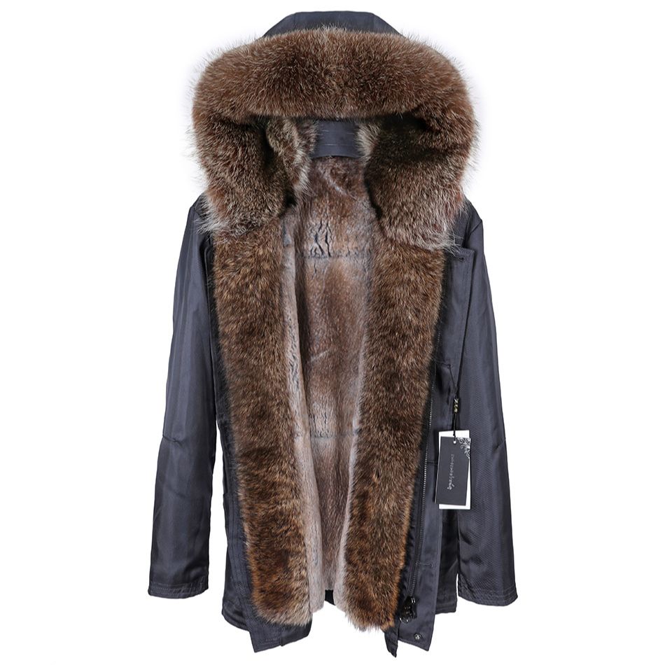 Waterproof Coat Real Fur Liner & Fur Collar