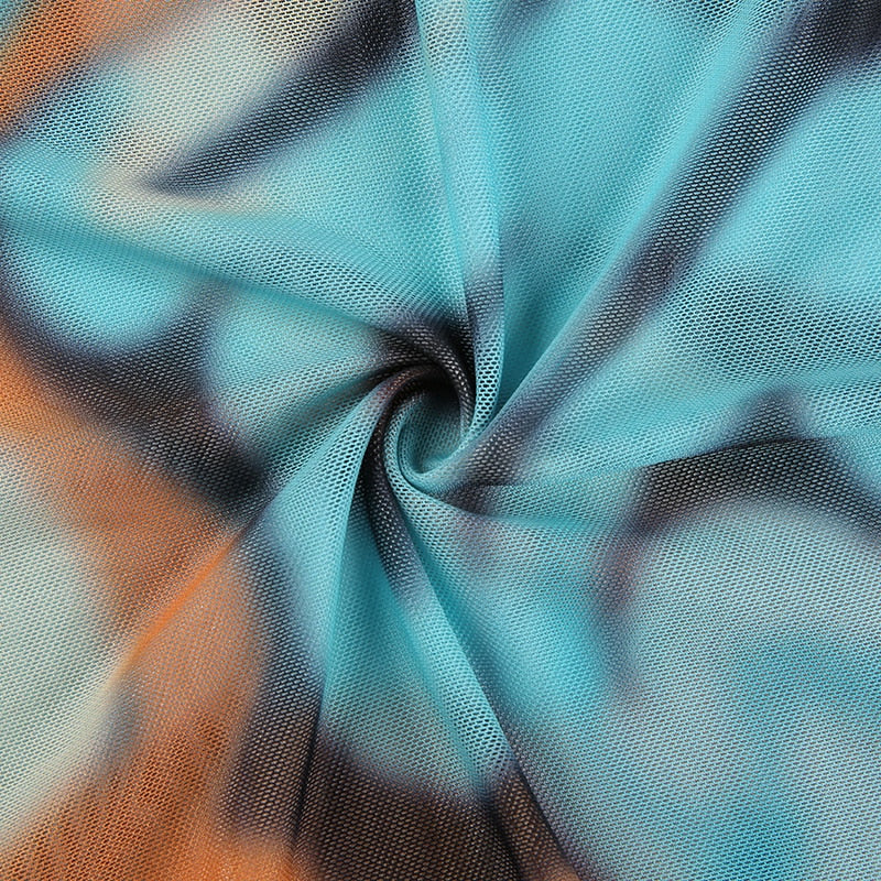 Mesh Hollow Side Beach Dress