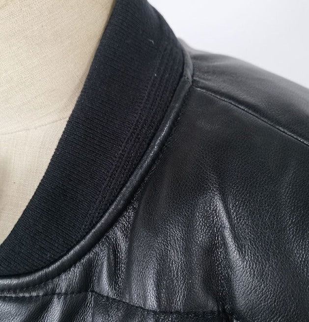 Genuine Leather Jacket Duck Down Bomber