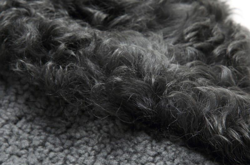 Genuine Leather Real Shearling Collar Outerwear