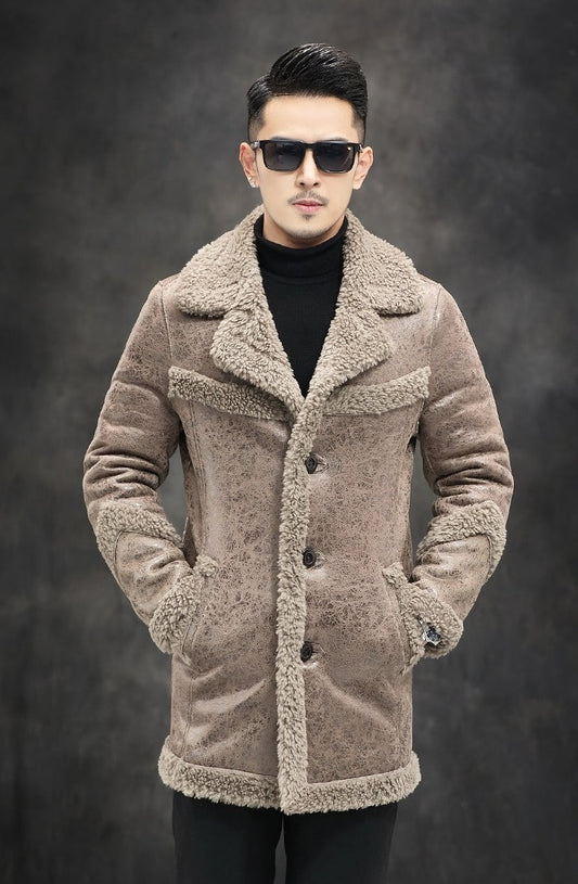 Genuine Shearing Fur Double-sided Long Coats