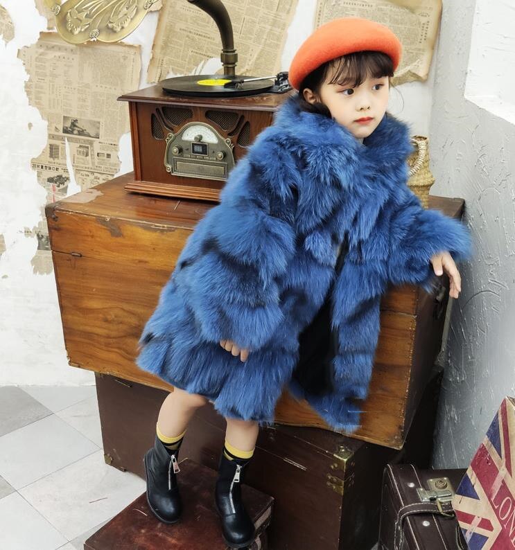 Genuine Fur Long Coats Children Fur Coats