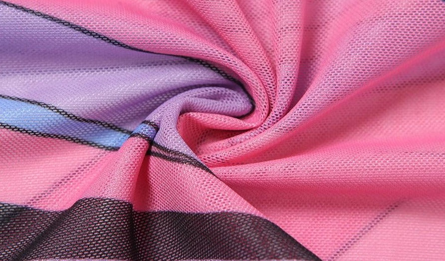 Mesh Printed Foot Leggings