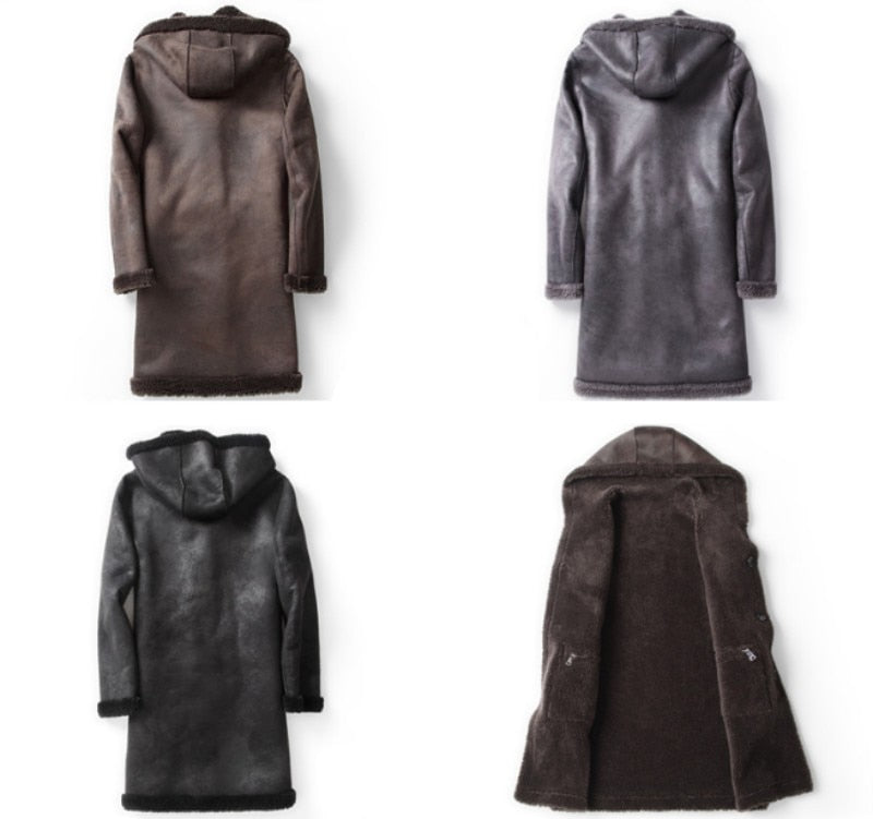 Reversible Shearling Long Coats (2 Styles)
