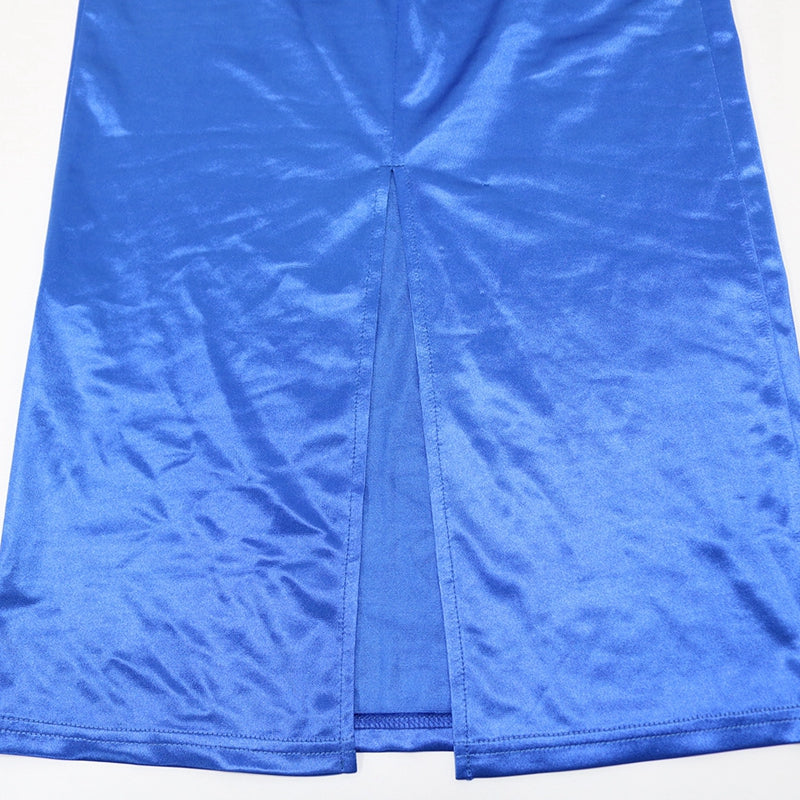 Halter Hollow Cut Backless Long Dresses