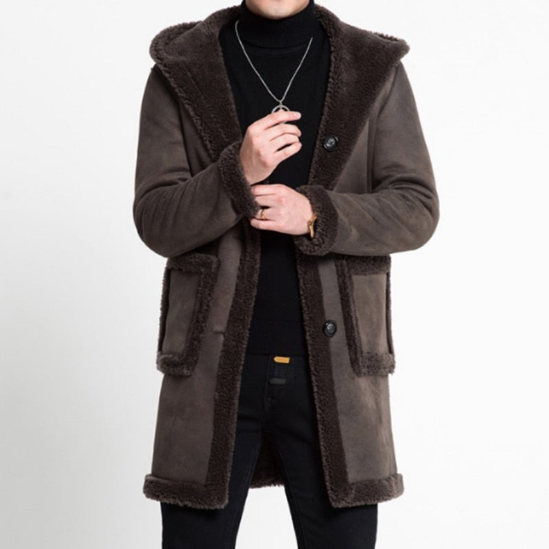 Reversible Shearling Long Coats (2 Styles)