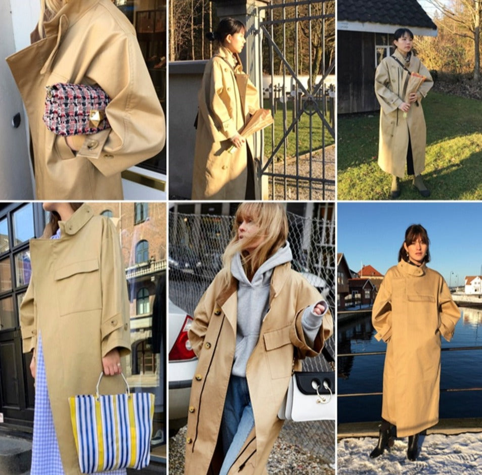 Oversized Pouch X-long Trench Coats