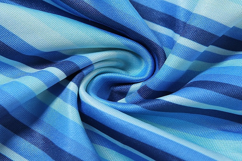 Blue Vintage Shirring Spaghetti Strap Backless Mini Dress