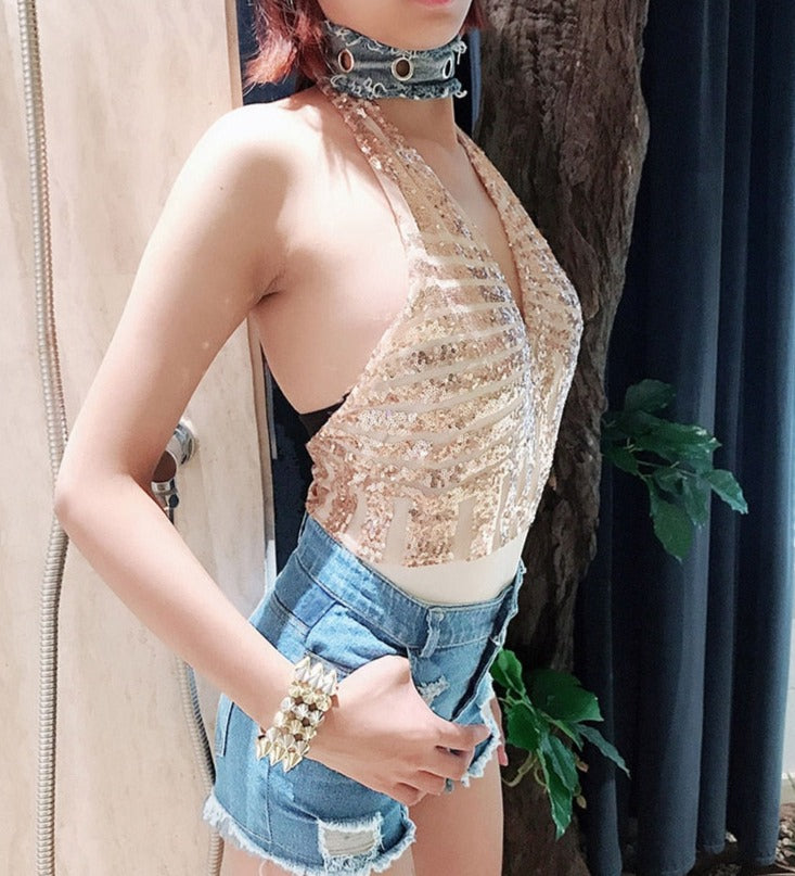 Back Zipper High Waist Ripped Denim Shorts
