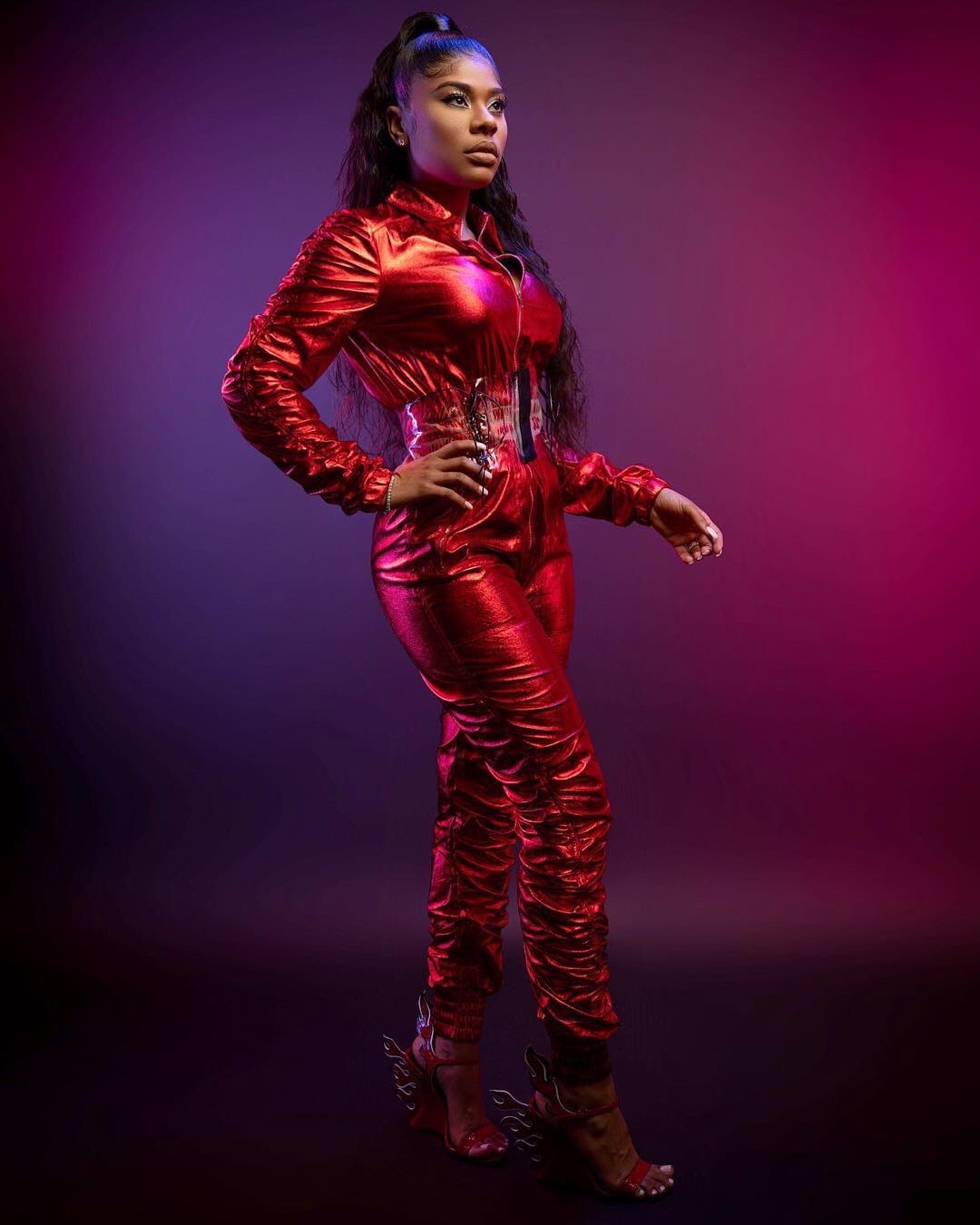 Shiny Metallic Long Sleeve Jumpsuits