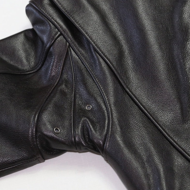 Genuine Leather Jacket A2 Pilot Wool Collar