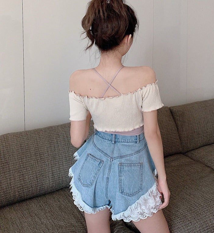 Bohemia Lace Jean Shorts