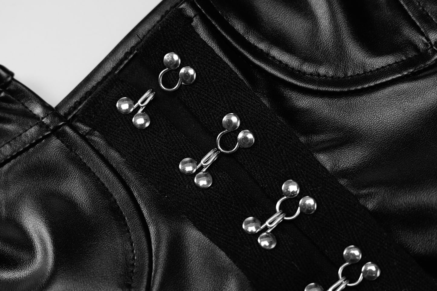 Pu Leather Corset Crop Top & Flare Slit Pants