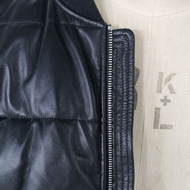 Genuine Leather Jacket Duck Down Bomber