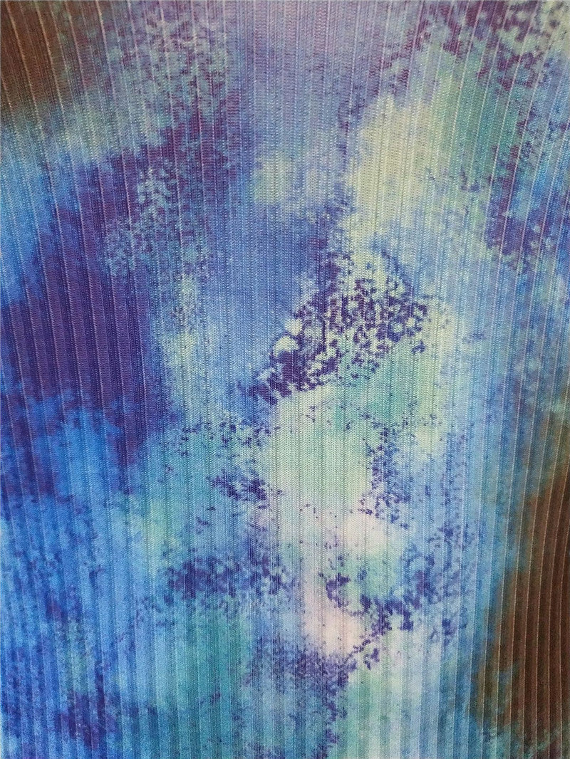 Tie Dye Deep V Hollow Rompers