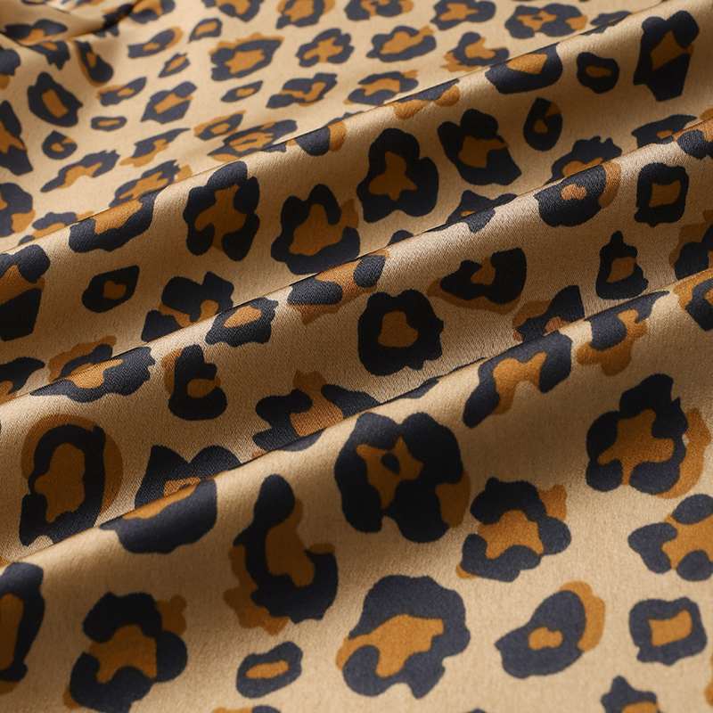 Leopard Short Sleeve Button Shirt & Short Sets