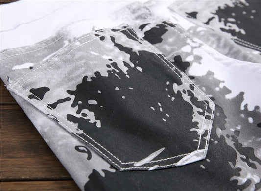 Camo Splash White Jeans