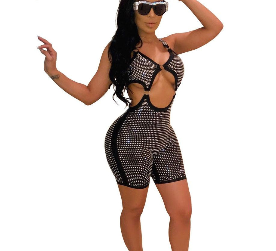 Shine Backless Bodycon Rompers