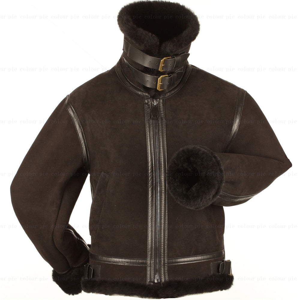 Genuine Leather Shearling Fur Lining and Trim Coats